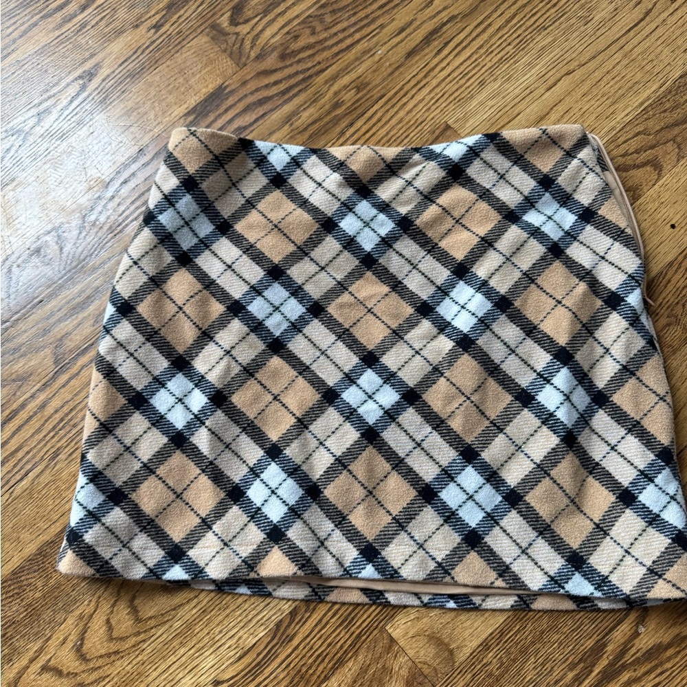 Plaid Tan and Black Women's Skirt, Forever 21